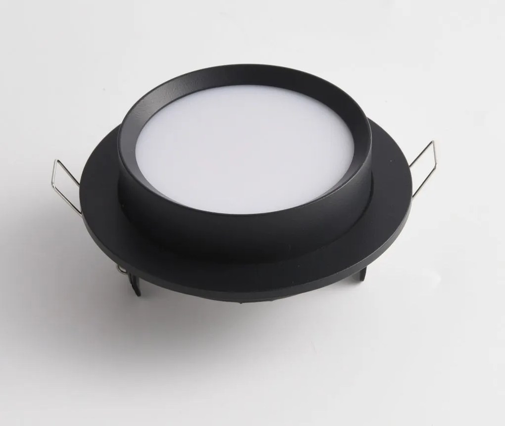 Spot incastrabil design tehnic Loop negru
