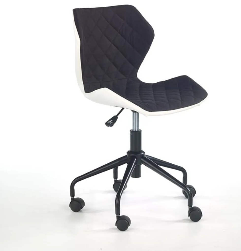 Scaun birou Matrix alb/negru - H 78-88 cm