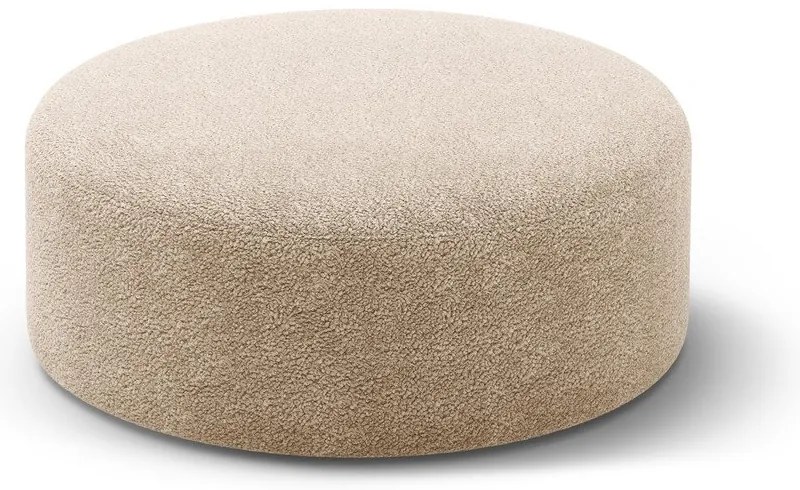 Taburet maro deschis cu tapițerie din țesătură bouclé Dia – Micadoni