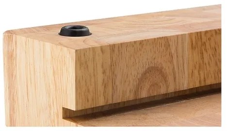 Tocător de bucătărie cu bol 48x32,5 cm ficus de cauciuc Continenta C4027