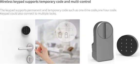 Immax NEO 07815L - Încuietoare inteligentă pentru ușă cu tastatură, alimentare 4xAA + 2xAA