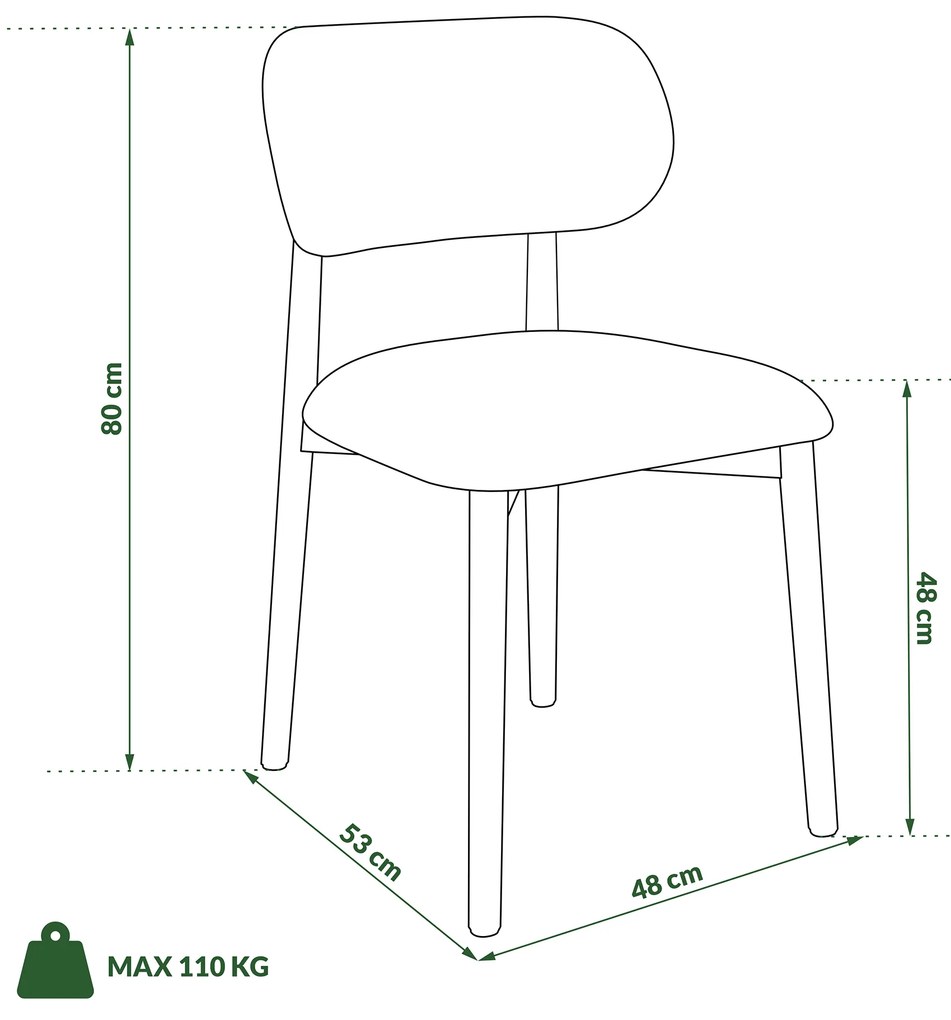 MAZZONI EXPORT AVLO Bej (material Apia 453)/cadru stejar lăcuit - SCAUN DIN LEMN PENTRU SALON SUFRAGERIE BUCĂTĂRIE RETRO