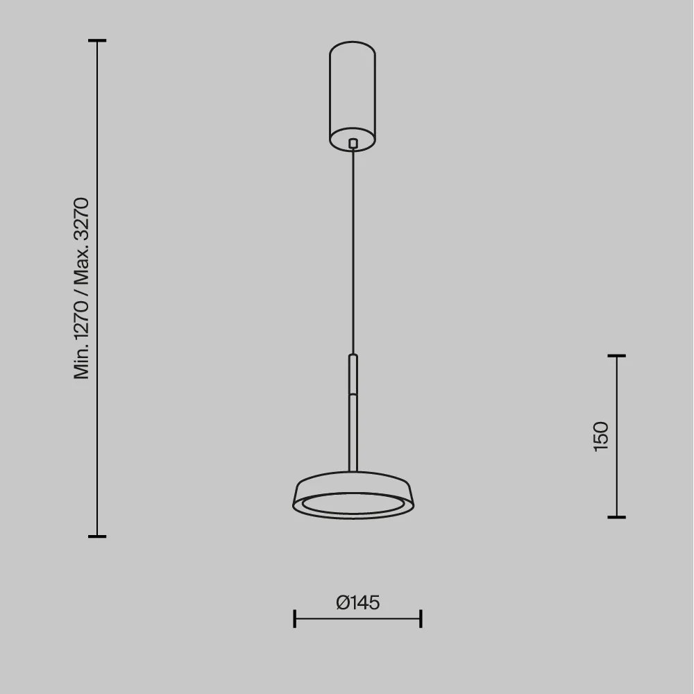 Pendul LED design modern El 14,5cm alb/auriu