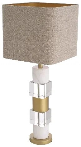 Veioza/ lampa de masa LUX Cullingham, alama antic/ alb