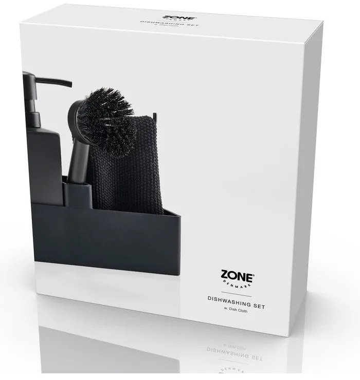 Suport pentru accesorii de spălat negru din plastic/din silicon Singles – Zone