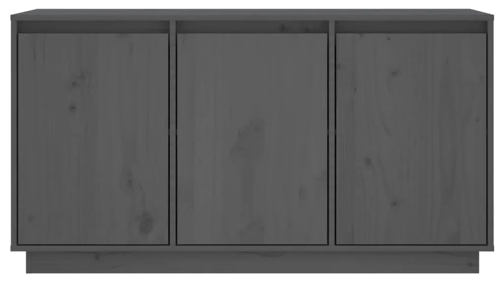 Servanta, gri, 111x34x60 cm, lemn masiv de pin 1, Gri