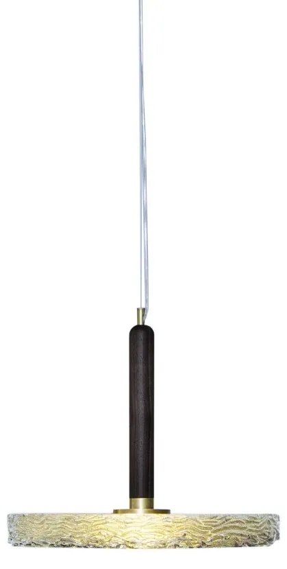 Pendul LED LUX, Lemn masiv, Sticla Turnata, MACRABÈ Small