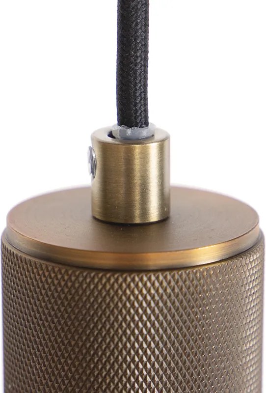 Lampă suspendată scandinavă bronz cu sticlă 4 lumini - Dome