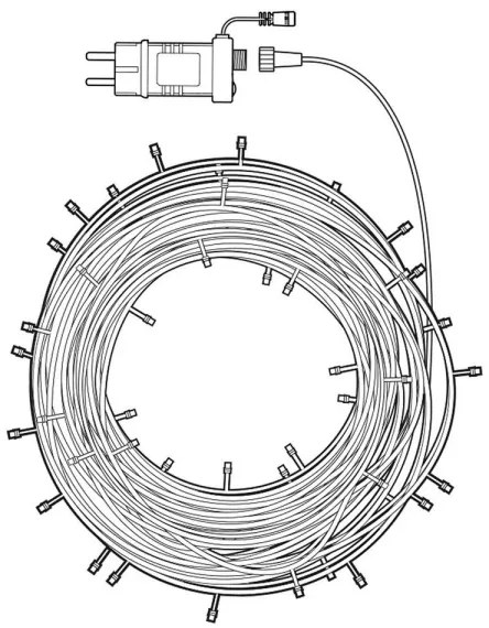 Instalație LED RGB de Crăciun 168xLED/8 funcții 23m IP44 Wi-Fi Tuya Nedis WIFILX01C168