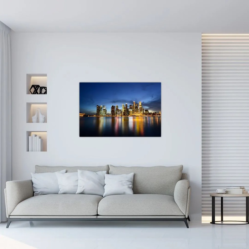 Tablou cu orașul nocturn (90x60 cm)