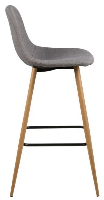 Set 2 scaune pentru bar Actona Wilma Barstool Vintage, gri deschis