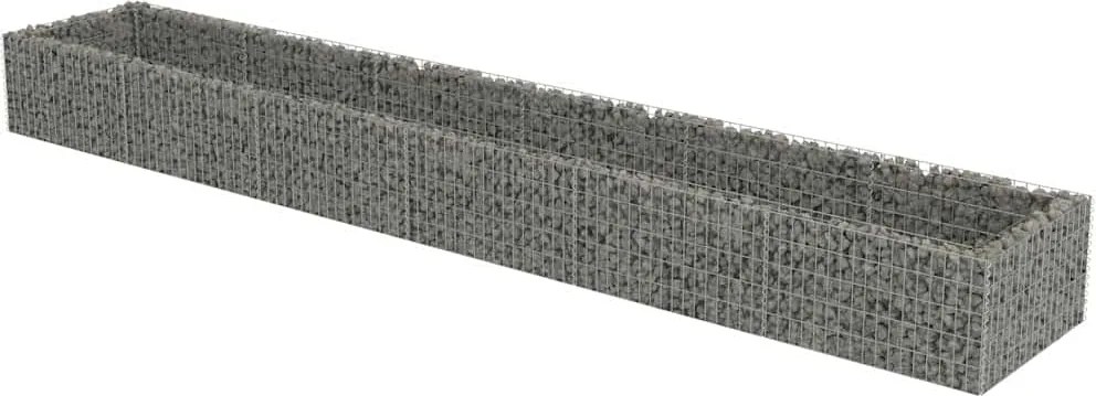 vidaXL Strat înălțat gabion, 540 x 90 x 50 cm, oțel galvanizat