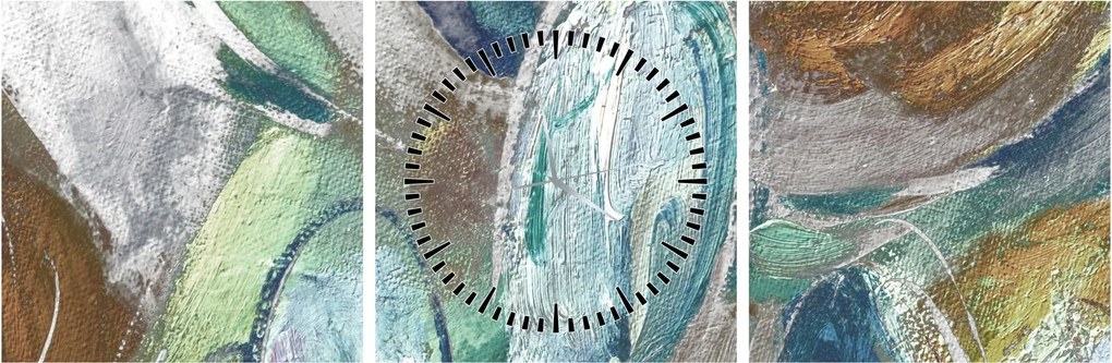 Tablou - Pictura figura abstractă (cu ceas) (90x30 cm)