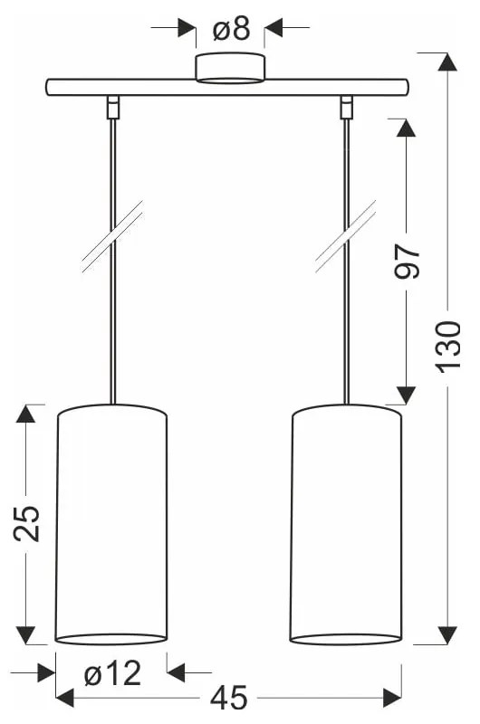 Lustră maro deschis ø 12 cm Ballo – Candellux Lighting