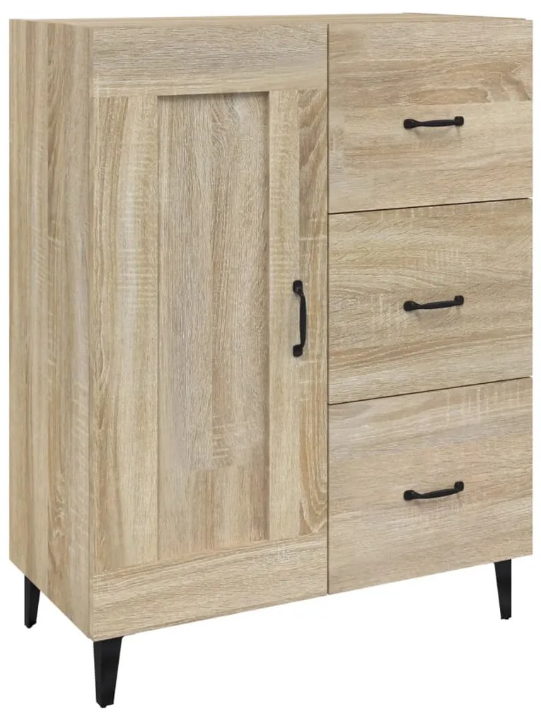 812234 vidaXL Dulap, stejar sonoma, 69,5x34x90 cm, lemn compozit