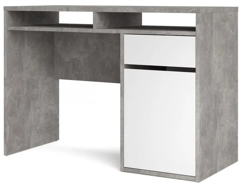 Birou Felix IV, gri / alb lucios