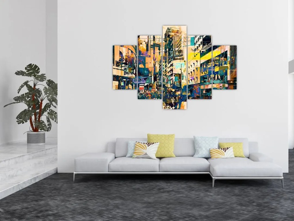 Tablou abstacțiunii pictate (150x105 cm)