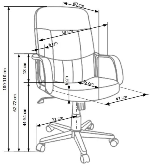 Scaun de birou ZIRUQ, maro