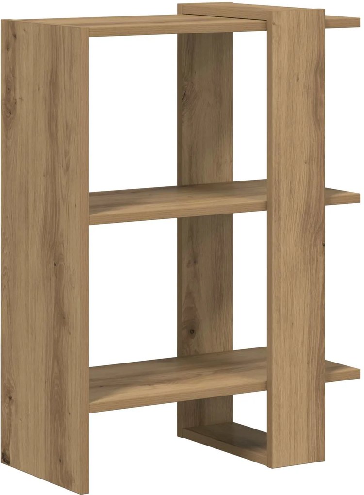 vidaXL Raft pentru cărți Stejar Artizanal 52 x 25 x 71,5 cm