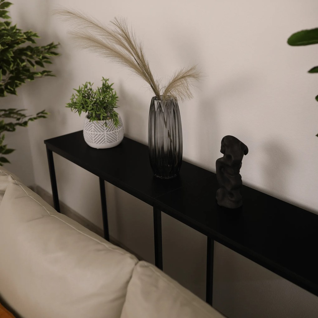 Măsuță consolă Burnet (gri închis grafit + negru). 1028801
