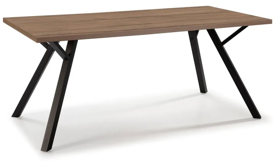 Masă de dining cu blat cu aspect de lemn de nuc 90x160 cm Paola – Marckeric