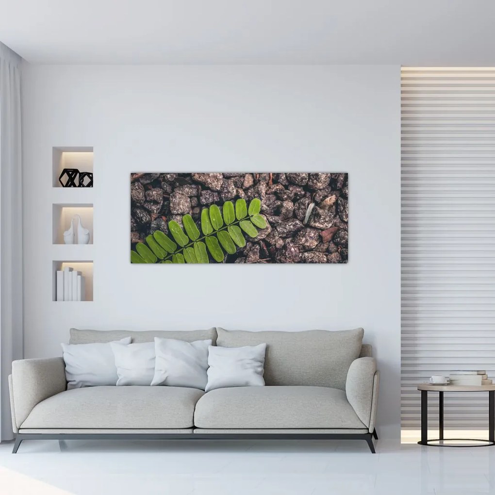 Tablou cu planta verde (120x50 cm)
