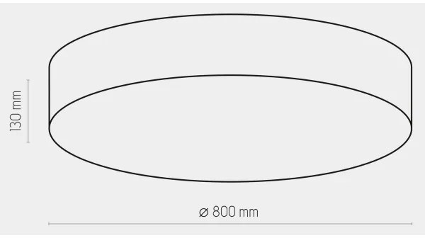 Plafonieră RONDO 6xE27/15W/230V d. 80 cm neagră