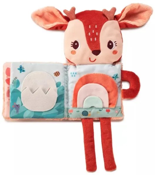 Carte textilă strălucitoare pentru copii, căprioara Stella Lilliputiens