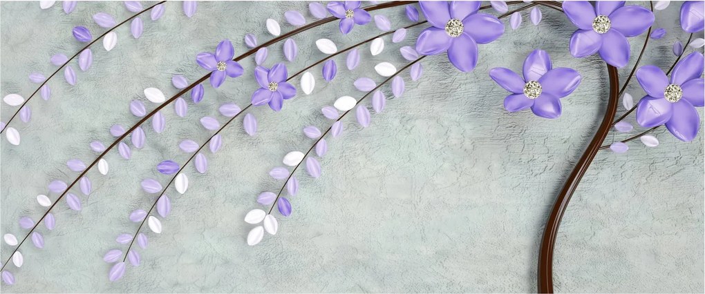 Tablou - ploaie violetă (120x50 cm)