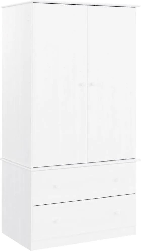 vidaXL Dulap „ALTA”, alb, 90x55x170 cm, lemn masiv de pin