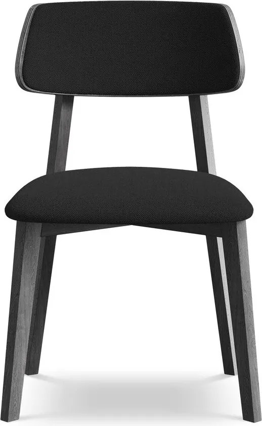 Scaun de dining negru din lemn masiv Niu – Makamii