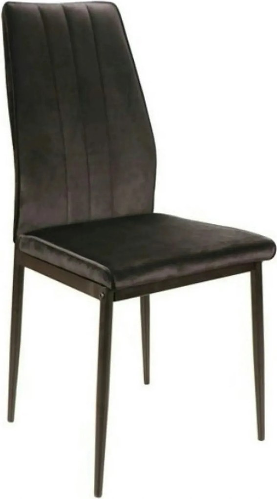 Scaun ATOM, negru, stofa catifelata/metal, 44x39x93 cm