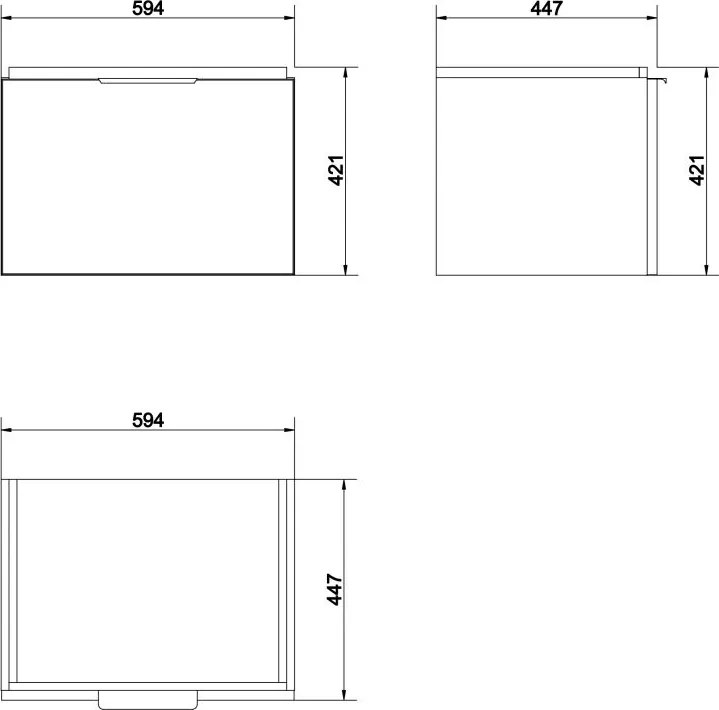 Dulap baie suspendat 60 cm, alb cu front rosu, Cersanit Stillo