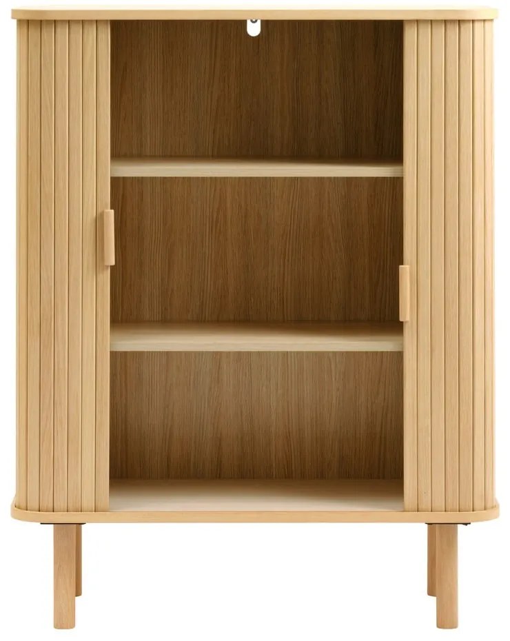 Dulap cu aspect de lemn de stejar cu ușă glisantă 113x90 cm Cavo – Unique Furniture