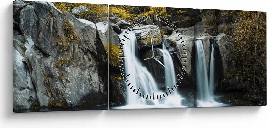 Tablou - Cascade, Lushan, China (cu ceas) (90x30 cm)