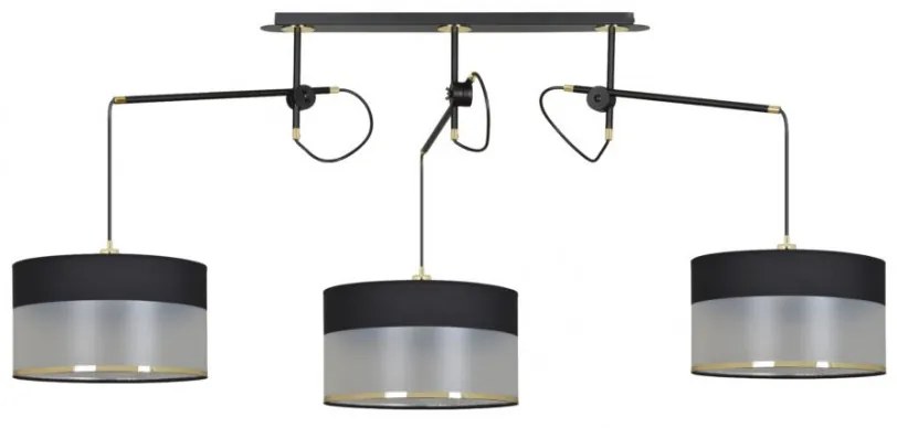 Lustra cu pendule reglabila design modern MONOLIT 3 negru