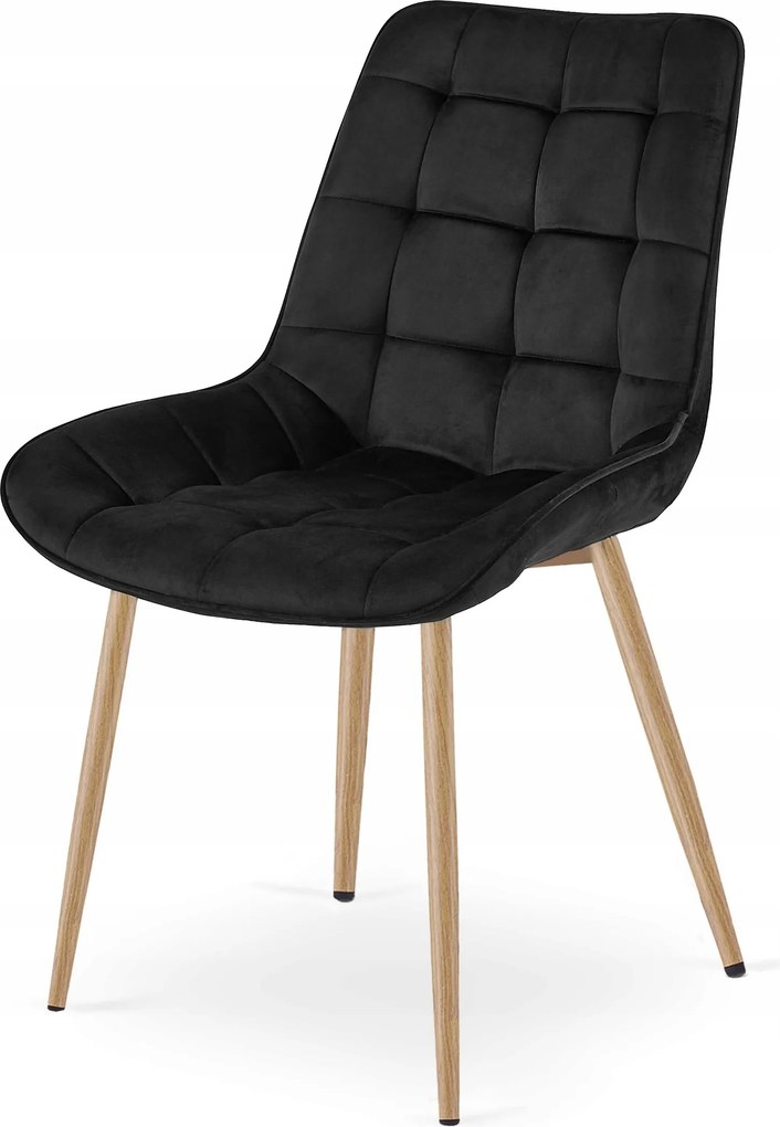 Scaun de catifea neagra BERA