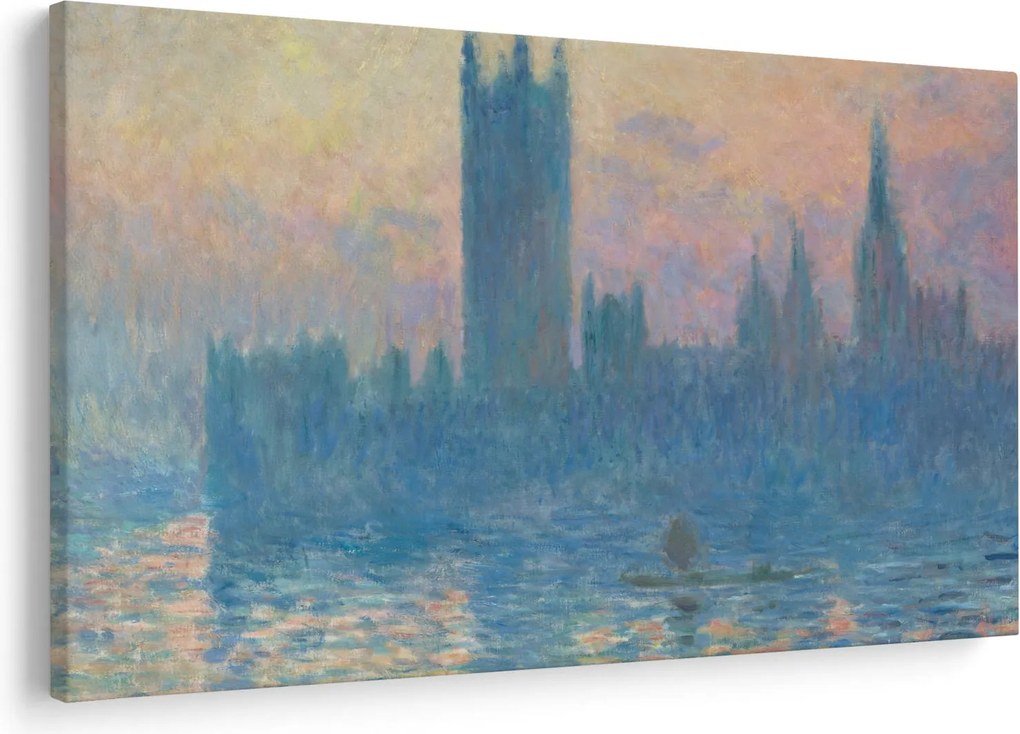Tablou - Claude Monet, The Houses of Parliament, Sunset, reproducere (90x60 cm)