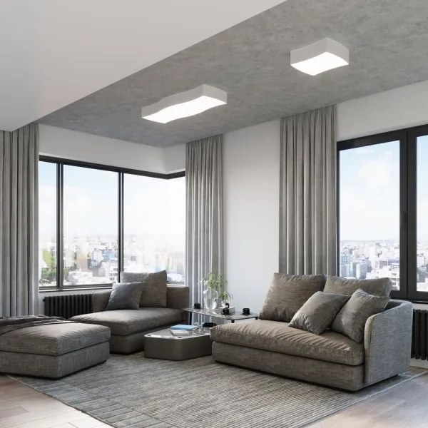 Plafonieră SQUARE 6xE27/60W/230V albă Sollux SL.1055