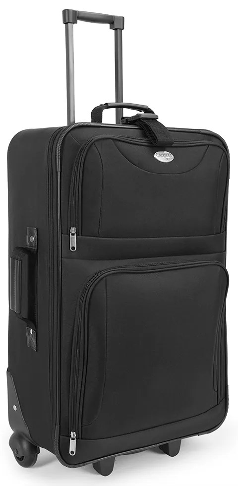 Deuba Set valize de călătorie pe roți, negre, 4 părți (60l, 34l, 16l, 3l)