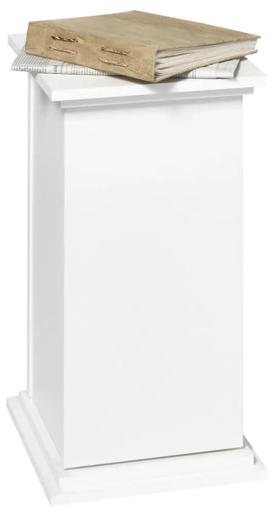 FMD Masă decorativă cu ușă, alb, 57,4 cm
