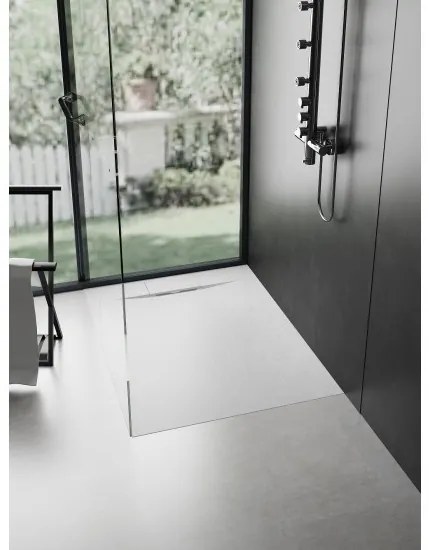 Cadita Baie Din Compozit , Smack , 120 X70 Cm , Cu Sifon,Alb US