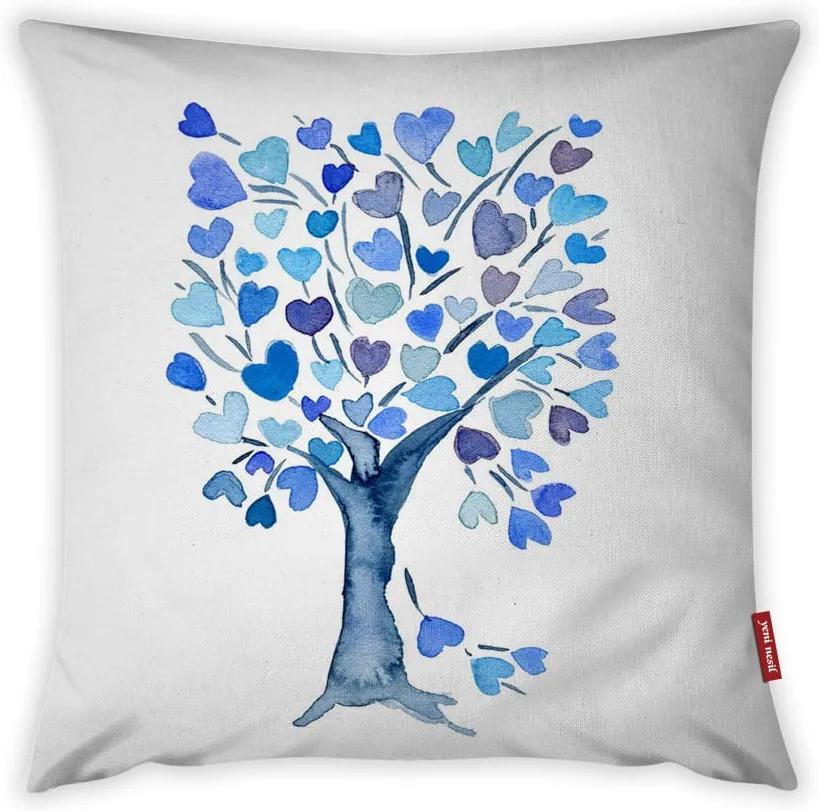 Față de pernă Vitaus Love Tree Azul, 43 x 43 cm