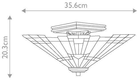 Elstead QZ-INGLENOOK-SF - Plafonieră Tiffany INGLENOOK, 2xE27/60W/230V