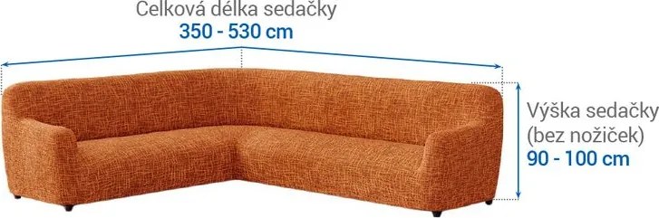 Gaico Huse cu două elastice GRAFITI NOU cărămizie colțar (l. 350 - 530 cm)