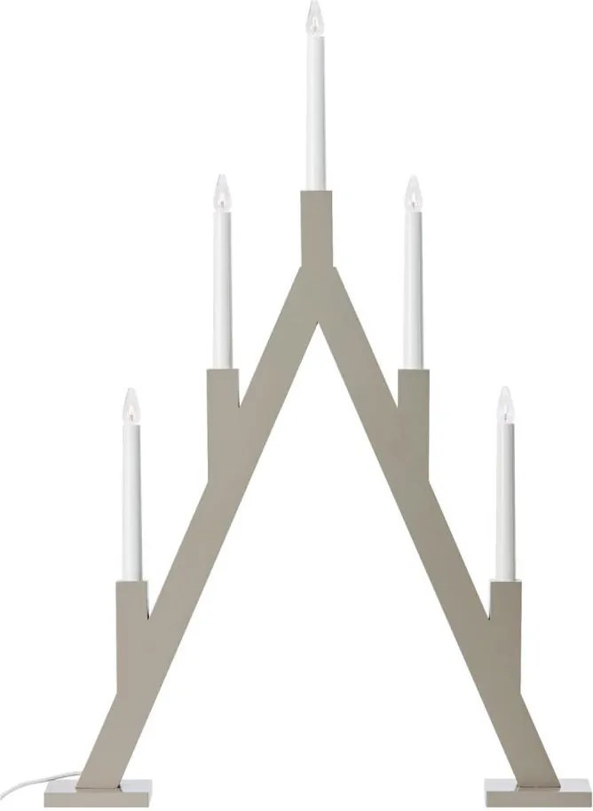 Markslöjd 706470 - Suport de lumânări de Crăciun BJURFORS 5xE10/3W/230V pin/bej