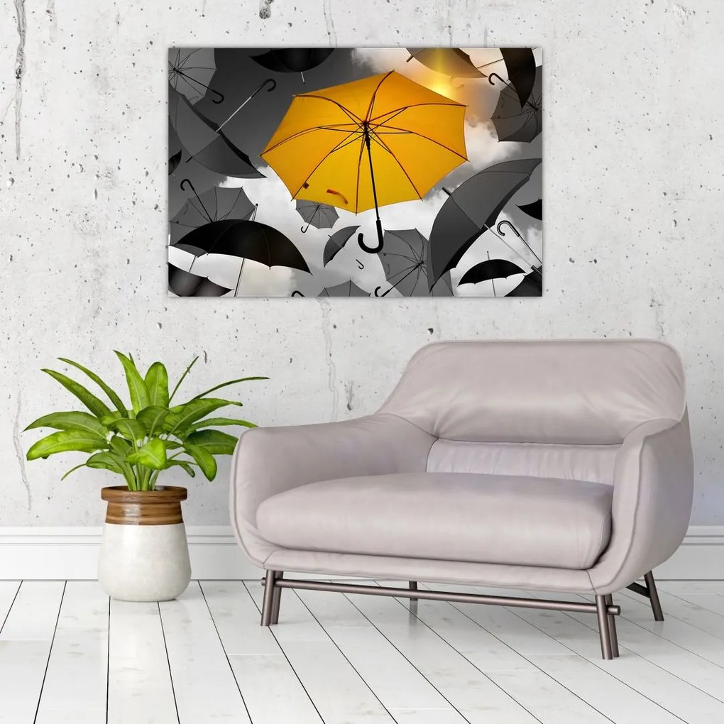 Tablou - Umbrelă galbenă (90x60 cm)