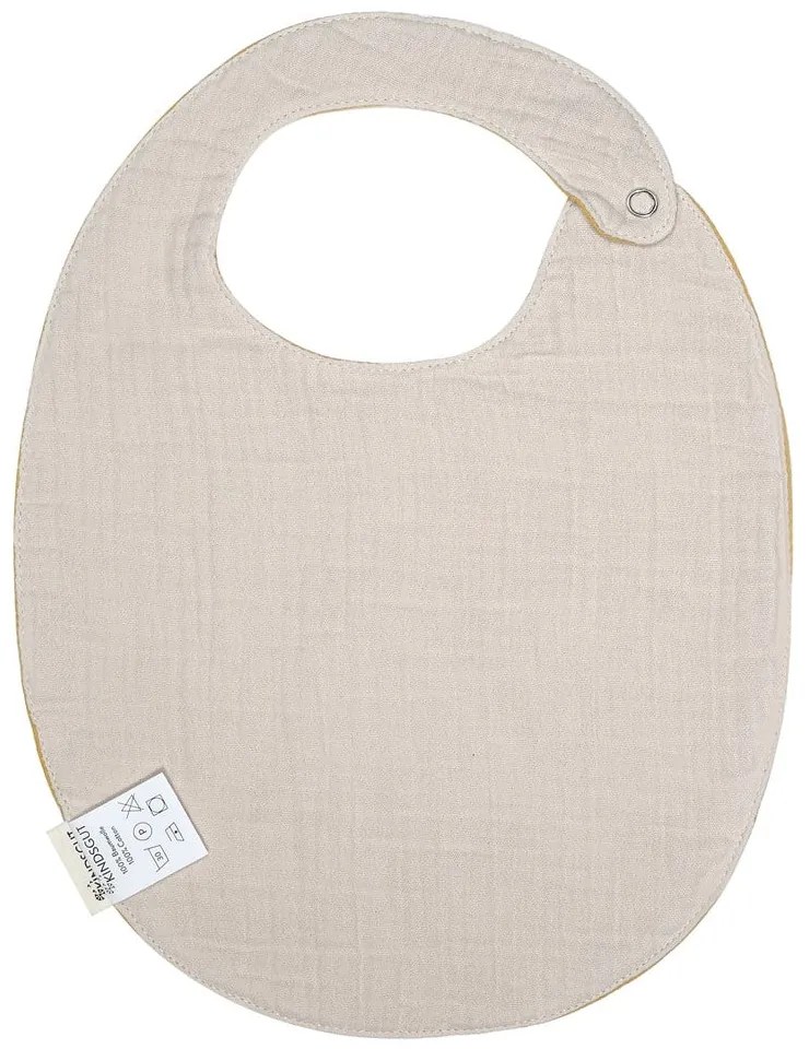 Bavețică din muselină Kindsgut Oslo, galben muștar