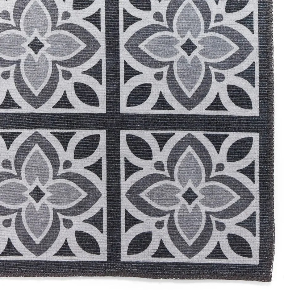 Covor tip traversă gri închis lavabil 76x230 cm Victoria Grey – Think Rugs
