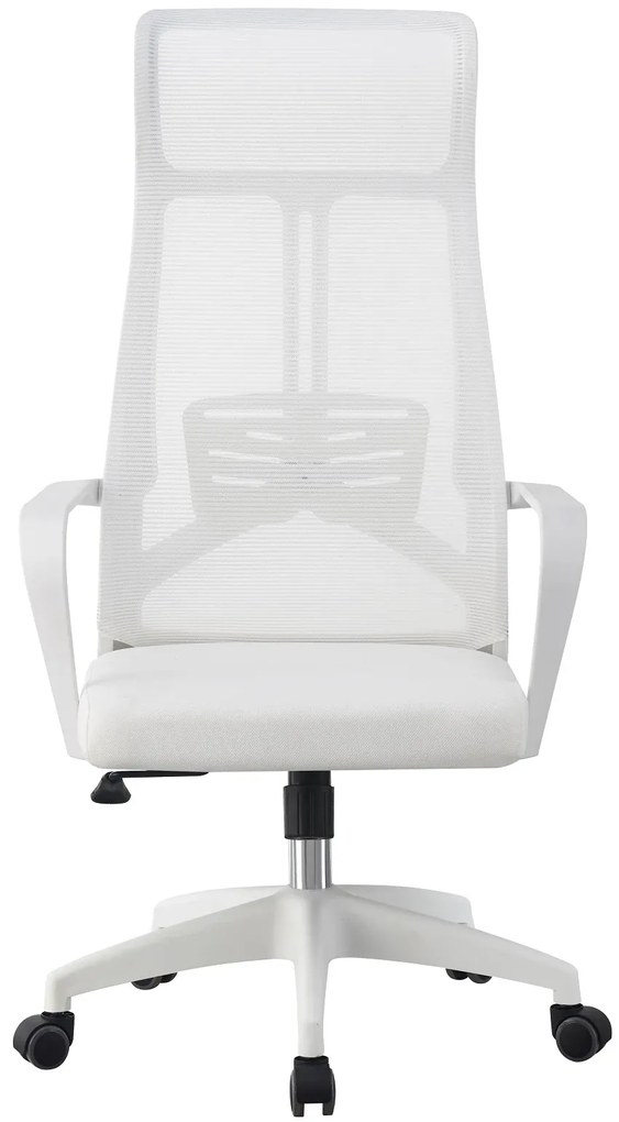 RESIGILAT- Scaun ergonomic, spatar mesh, inaltime reglabila, spatar inalt, Alb